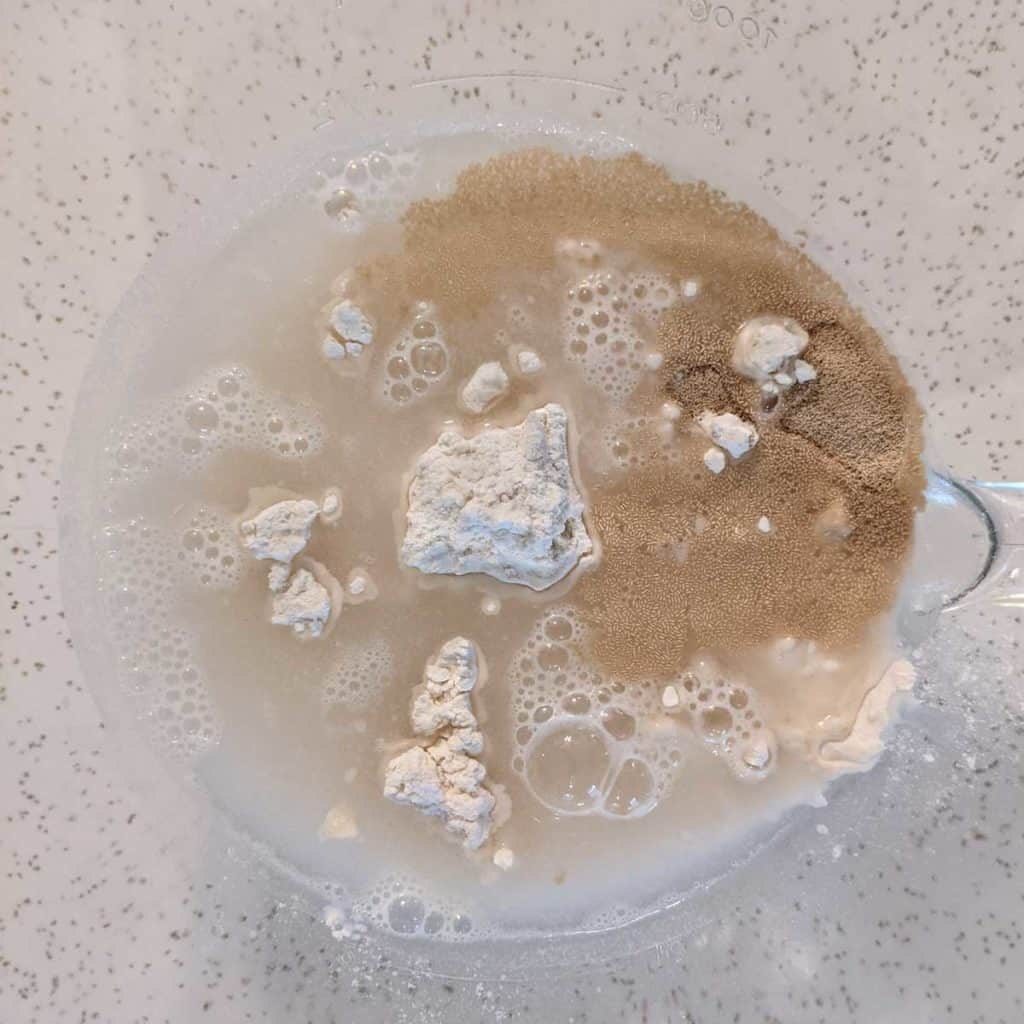 photo of flour, water, and yeast