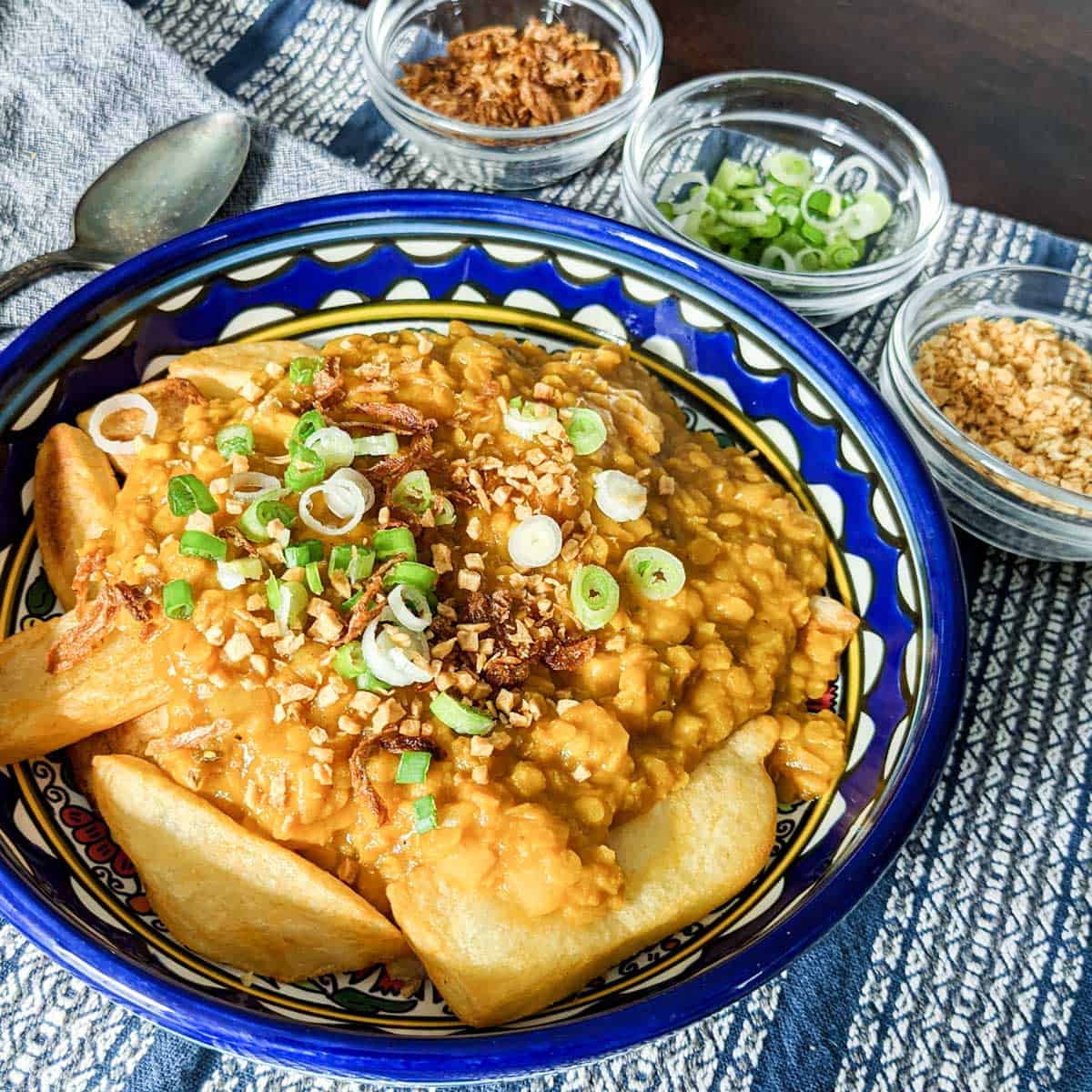 Spiced Red Lentils with Crispy Potatoes